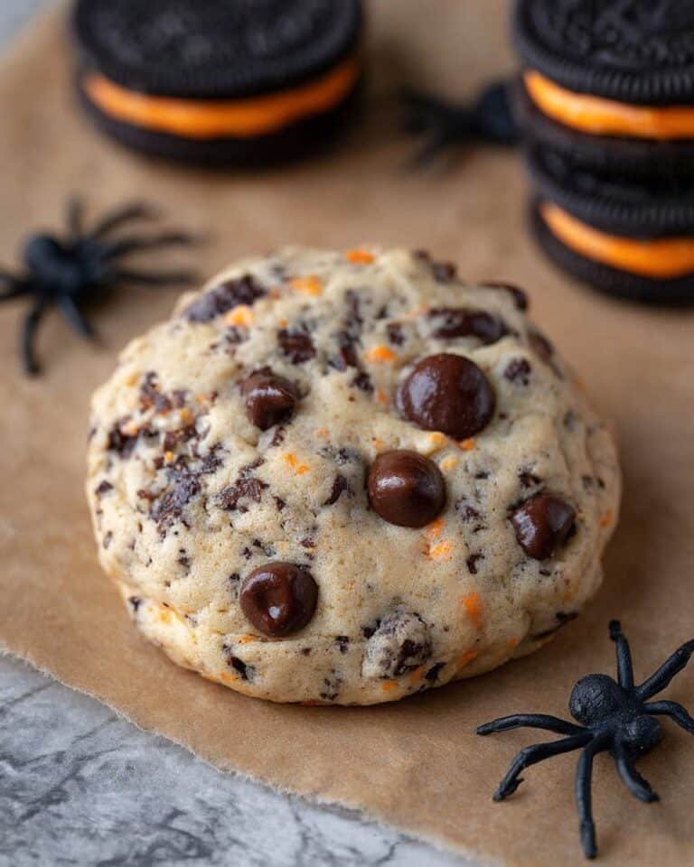 Halloween Oreo Stuffed Chocolate Chip Cookies Recipe