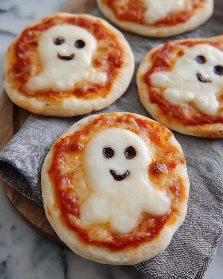 Spooktacular Mini Ghost Pizzas Recipe