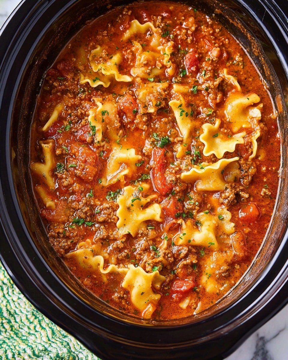 Slow Cooker Lasagna Soup Recipe
