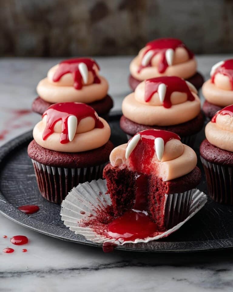 Vampire Bite Halloween Cupcakes Recipe
